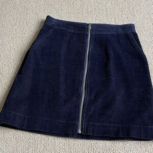 GAP Dark Blue Corduroy Mini Skirt